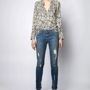 ** SOLD  Zadig & Voltaire Leopard-print blouse Med